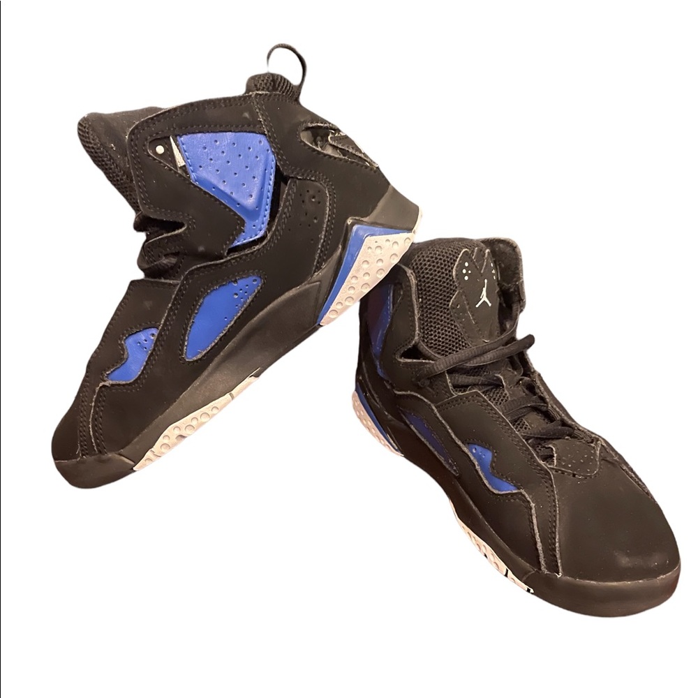 Nike Air Jordan True Flight Retro Size 1Y Black Game Royal White Blue